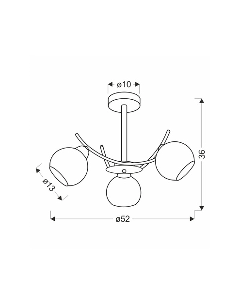 Zdjęcie: Lampa wisząca Amos 3-punktowa chromowana CANDELLUX