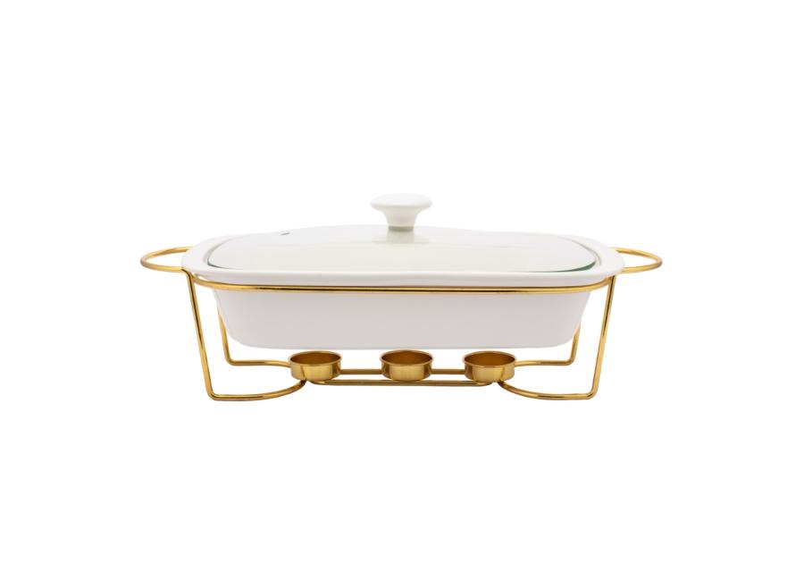 Zdjęcie: Naczynie do zapiekania Regular owalne 1500 ml na pogrzewaczu w kolorze złotym ALTOM DESIGN