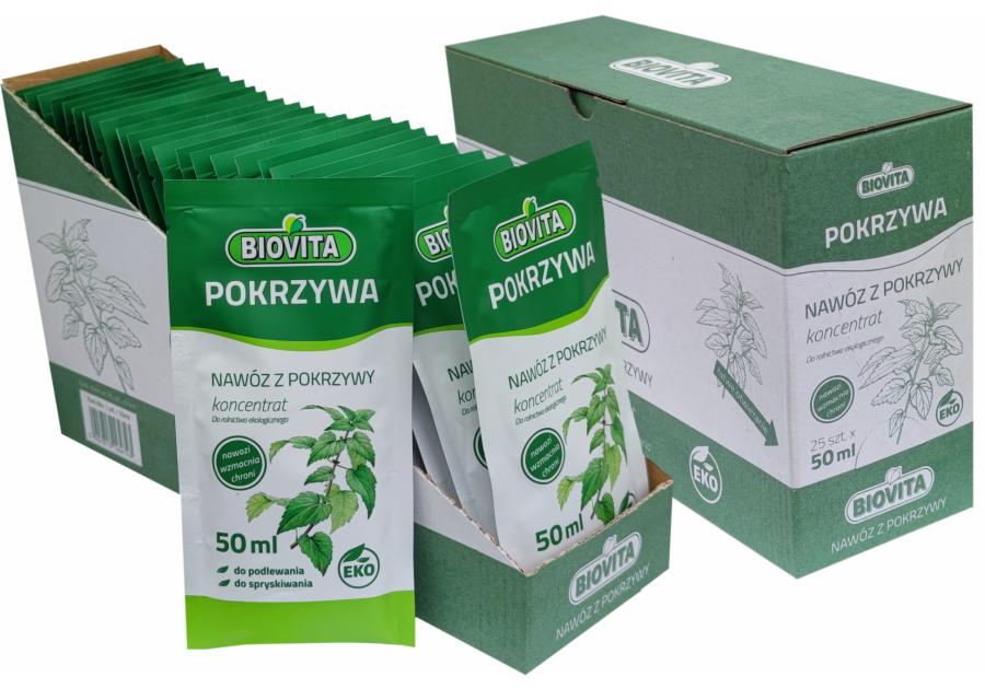 Zdjęcie: Nawóz z pokrzywy - Pokrzywa saszetka 50 ml BIOVITA