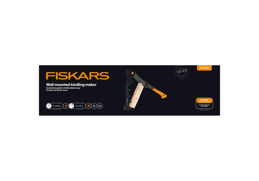 Zdjęcie: Łuparka ścienna, tasak-karczownik z uchwytem ściennym NOWOŚĆ 1079159 X-Series FISKARS