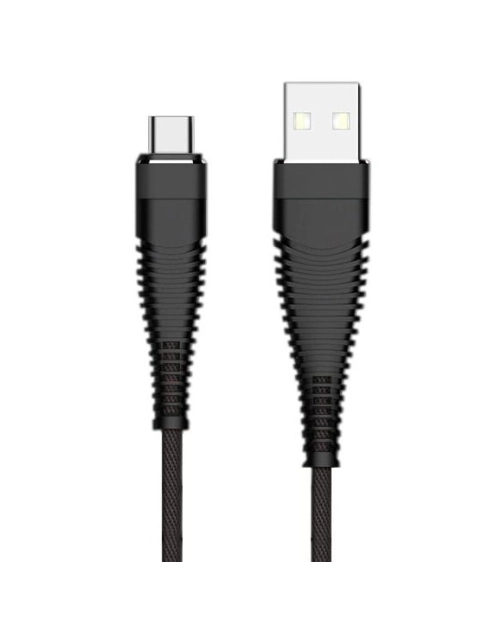 Zdjęcie: Kabel USB - USB C wzmacniany czarny LB0153 LIBOX