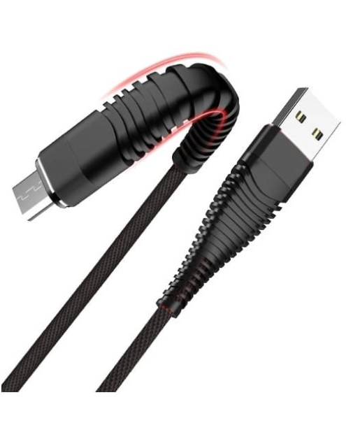 Zdjęcie: Kabel USB - USB C wzmacniany czarny LB0153 LIBOX