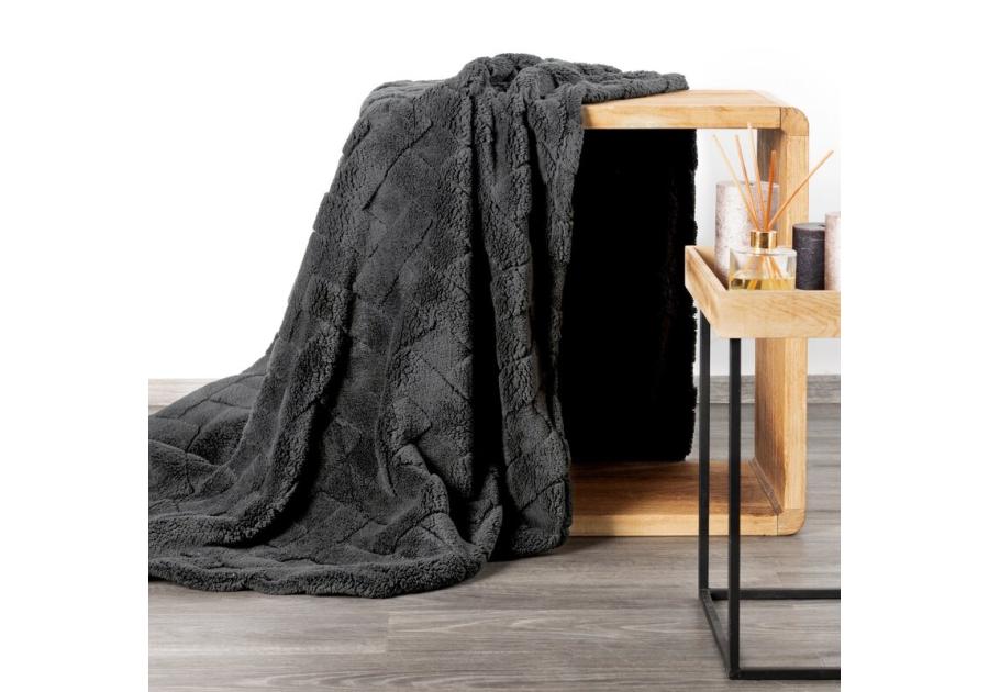 Zdjęcie: Koc D91 stalowy 150 x 200 cm Caro EUROFIRANY