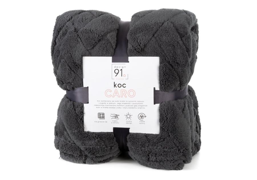 Zdjęcie: Koc D91 stalowy 150 x 200 cm Caro EUROFIRANY