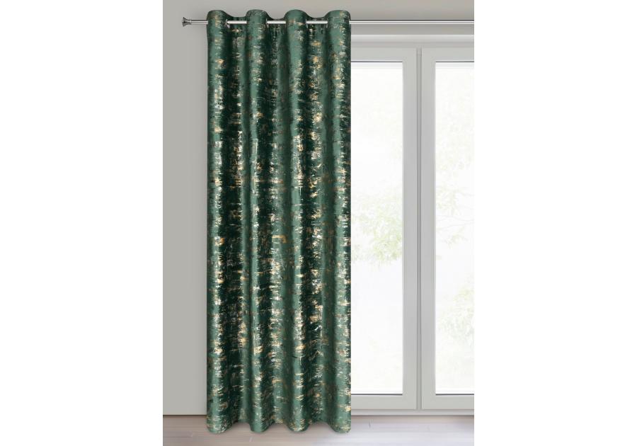 Zdjęcie: Zasłona gotowa Tami 140 x 250 cm ciemnozielony EUROFIRANY