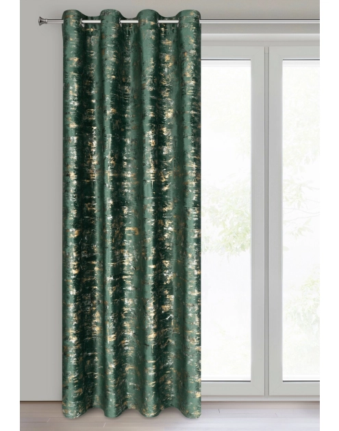 Zdjęcie: Zasłona gotowa Tami 140 x 250 cm ciemnozielony EUROFIRANY