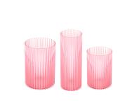 Zdjęcie: Zestaw wazonów Nemo, 3 sztuki, różowy transparentny LAMELA