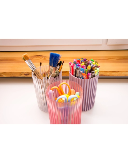 Zdjęcie: Zestaw wazonów Nemo, 3 sztuki, różowy transparentny LAMELA