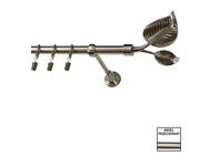 Zdjęcie: Karnisz pojedynczy Zeus fi 19 mm - 320 cm liść nikiel KARWEL