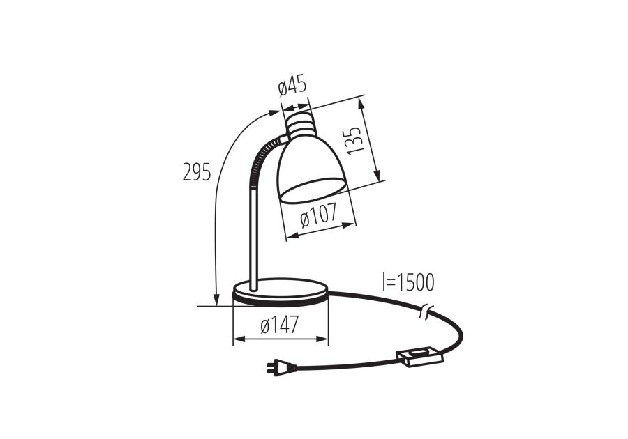 Zdjęcie: Lampa biurkowa E14 40 W Zara KANLUX