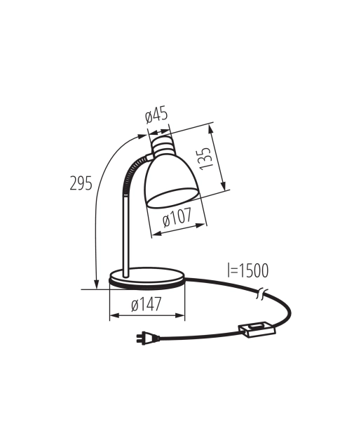 Zdjęcie: Lampa biurkowa E14 40 W Zara KANLUX