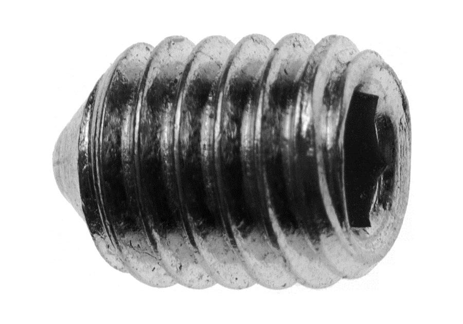 Zdjęcie: Śruby zabezpieczające bez łba gniazdo imbusowe ocynkowane DIN 914 M 3x4 mm, 6 sztuk HSI