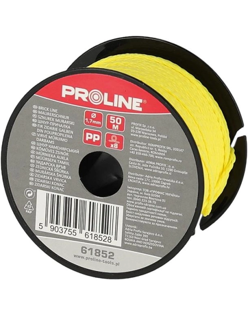 Zdjęcie: Sznurek murarski 1,7 mm x 100 m żółty PROLINE