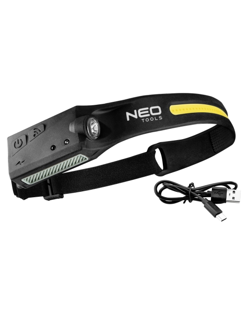 Zdjęcie: Latarka czołowa akumulatorowa LED belt 2 w 1 NEO TOOLS