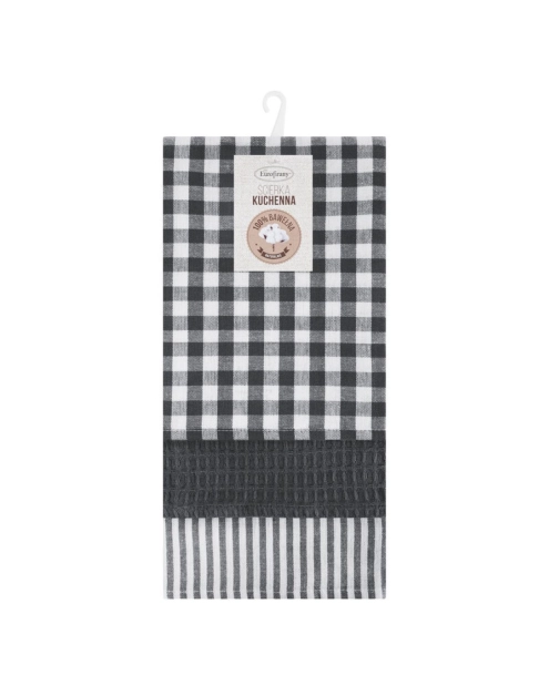 Zdjęcie: Komplet ręczników kuchennych Lucy biało - szary 50x70 cm EUROFIRANY