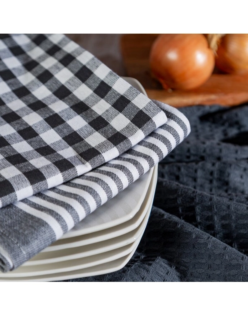 Zdjęcie: Komplet ręczników kuchennych Lucy biało - szary 50x70 cm EUROFIRANY