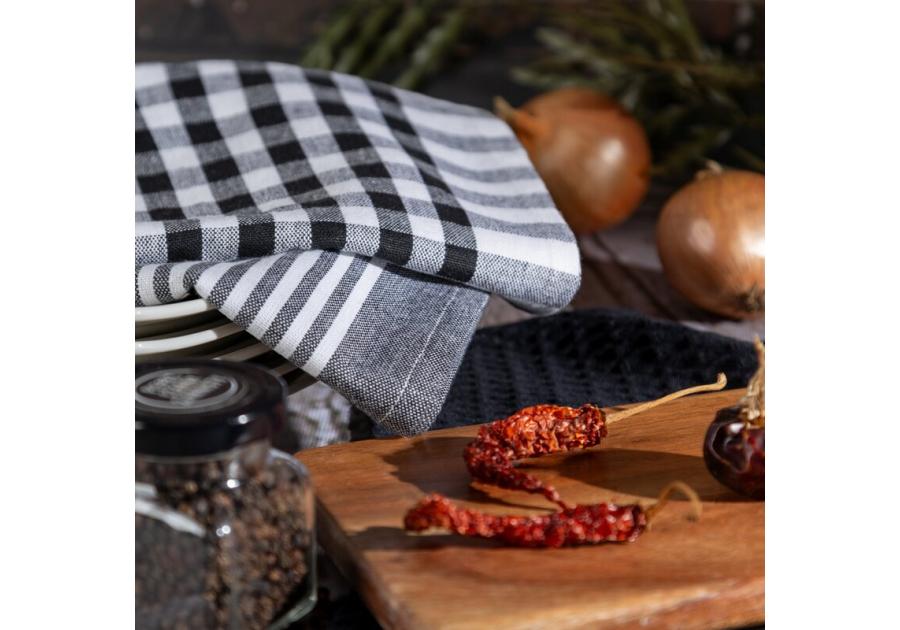 Zdjęcie: Komplet ręczników kuchennych Lucy biało - szary 50x70 cm EUROFIRANY