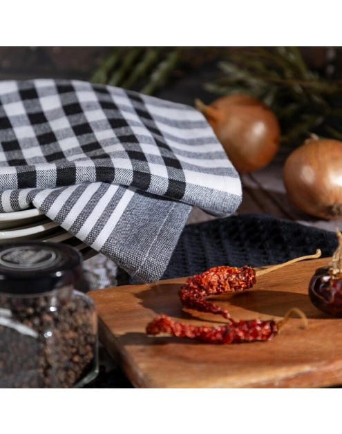 Zdjęcie: Komplet ręczników kuchennych Lucy biało - szary 50x70 cm EUROFIRANY