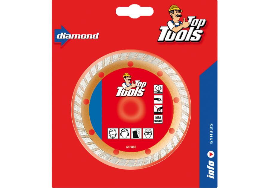 Zdjęcie: Tarcza diamentowa 115mm Turbo  TOP TOOLS