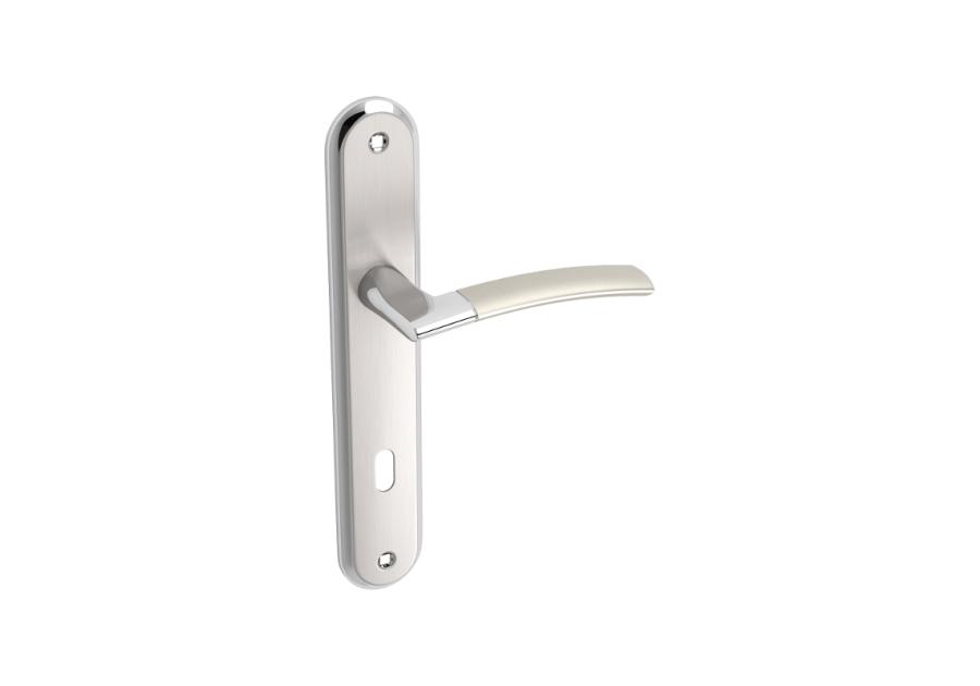 Zdjęcie: Klamka Luxor na szyldzie długim na klucz 90mm KUCHINOX