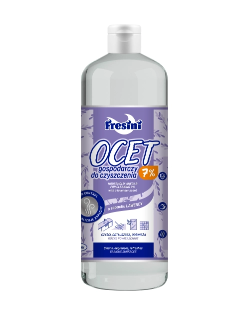 Zdjęcie: Ocet gospodarczy do czyszczenia 7% lawenda 1 L FRESINI
