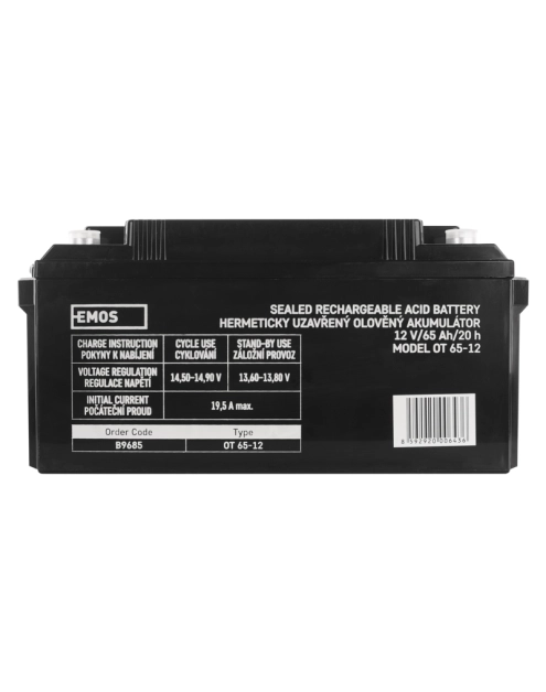 Zdjęcie: Akumulator AGM 12V 65Ah M8 EMOS