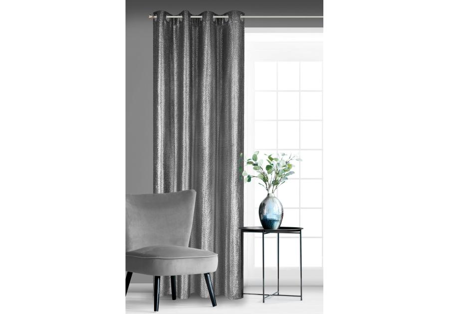 Zdjęcie: Zasłona gotowa Glossy 140x250 cm czarny EUROFIRANY