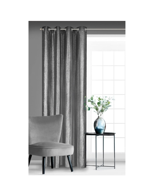 Zdjęcie: Zasłona gotowa Glossy 140x250 cm czarny EUROFIRANY