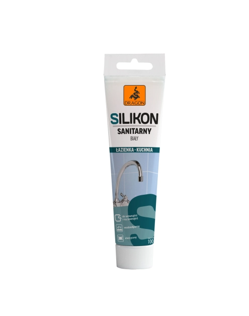 Zdjęcie: Silikon sanitarny 100 ml biały DRAGON