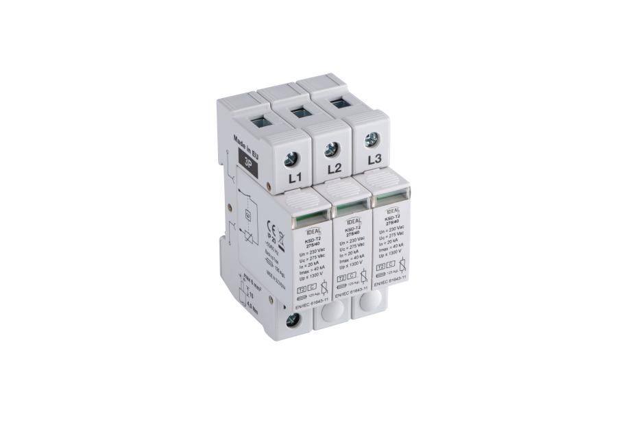 Zdjęcie: Ogranicznik przepięć KSD-T2 275/120 3P KANLUX