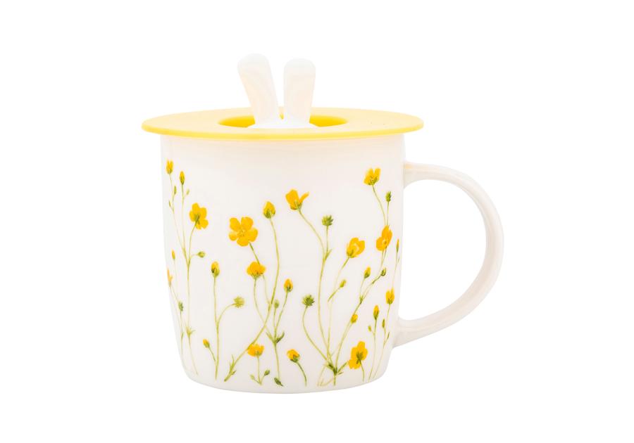 Zdjęcie: Kubek baryłka szeroka Kaczeńce 360 ml z pokrywką silikonową ALTOM DESIGN