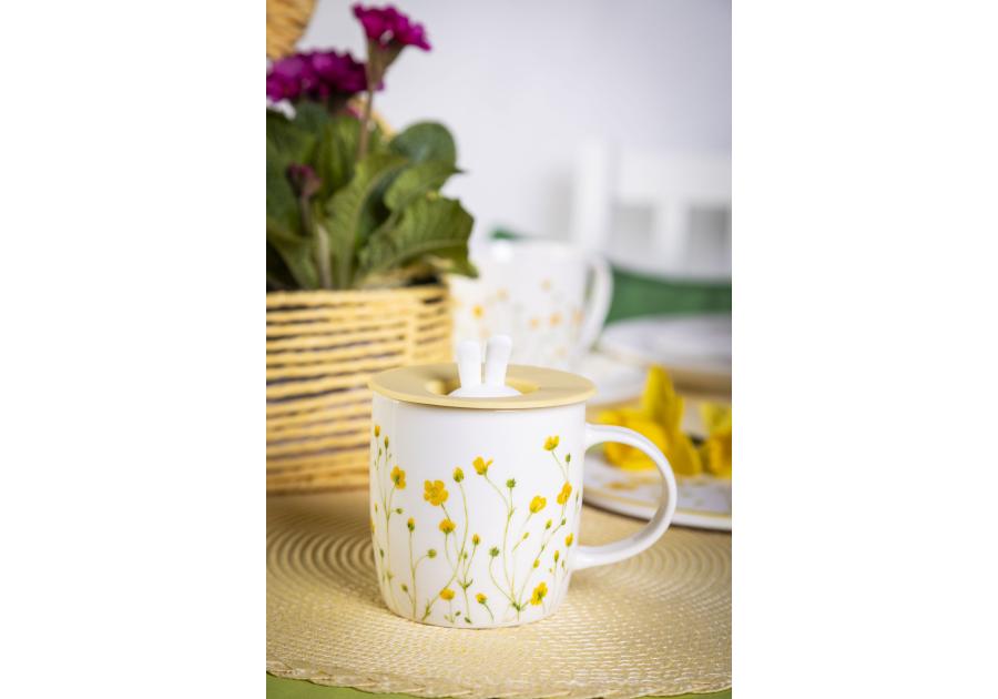 Zdjęcie: Kubek baryłka szeroka Kaczeńce 360 ml z pokrywką silikonową ALTOM DESIGN