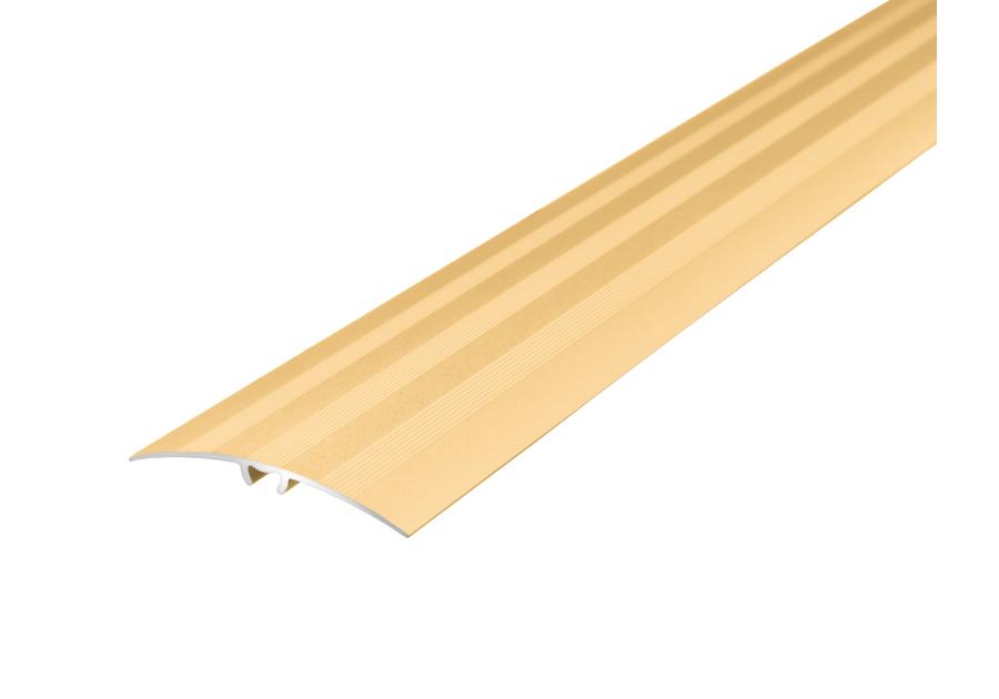 Zdjęcie: Listwa ochronna AL wcisk z ryflem 47 mm 5w1 klejona L= 1,86 m Złoty anoda mat CEZAR