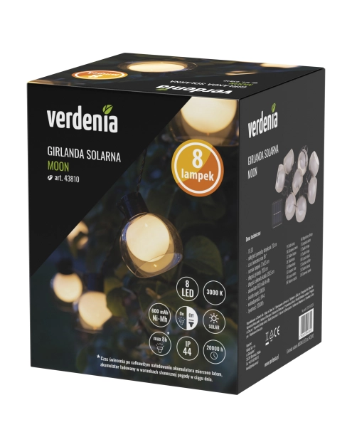 Zdjęcie: Girlanda solarna Moon 8 LED VERDENIA
