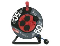 Zdjęcie: Przedłużacz zwijany mrozoodporny 50 m, 4 gniazda, niebieski, silikon, 230 V, 1,5 mm2 EMOS