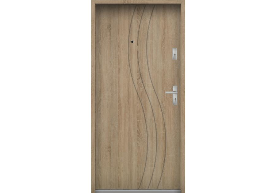 Zdjęcie: Drzwi wejściowe do mieszkań Bastion N-07 Sonoma 80 cm lewe OSPŁ KR CENTER