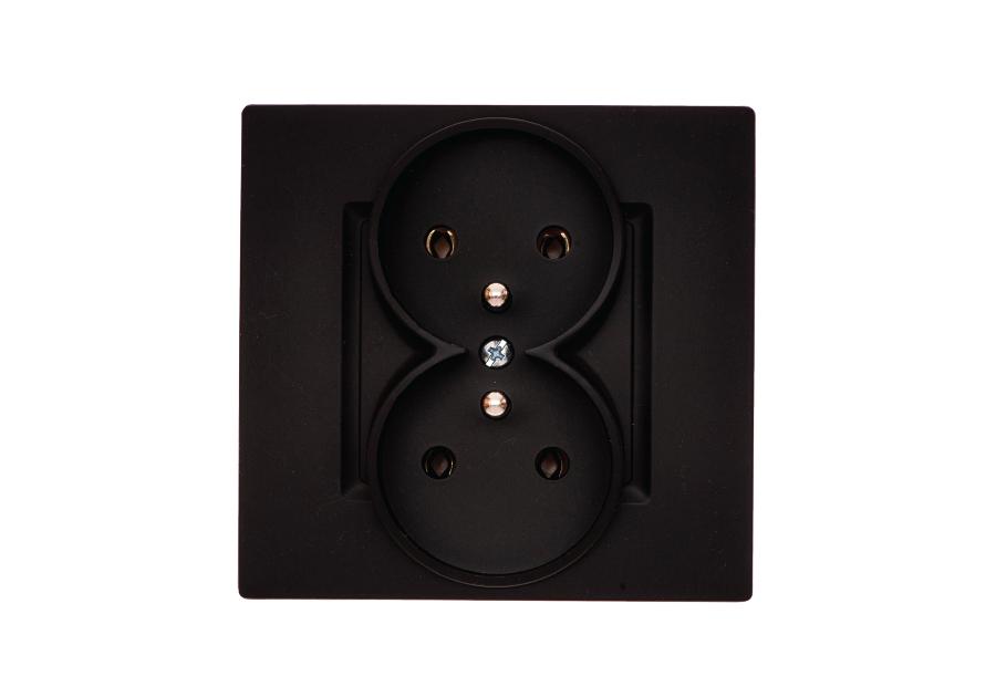 Zdjęcie: Gniazdo wtyczkowe Rosa podwójne z uziemieniem POLMARK