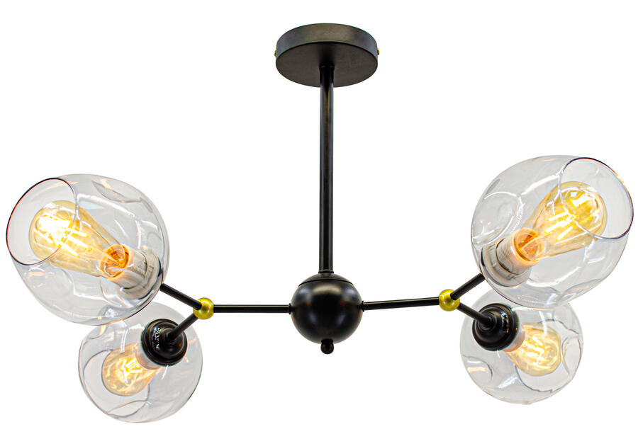 Zdjęcie: Lampa sufitowa Giro 1094/4 black ELEM