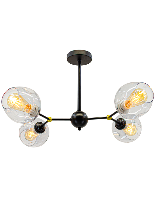 Zdjęcie: Lampa sufitowa Giro 1094/4 black ELEM