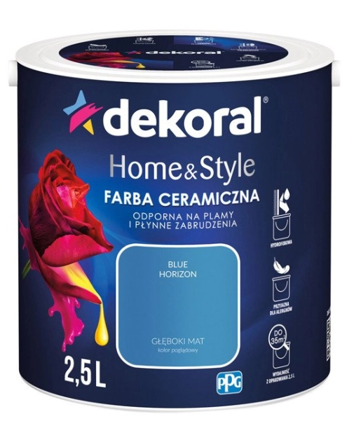 Zdjęcie: Farba ceramiczna Home&Style blue horizon 2,5 L DEKORAL