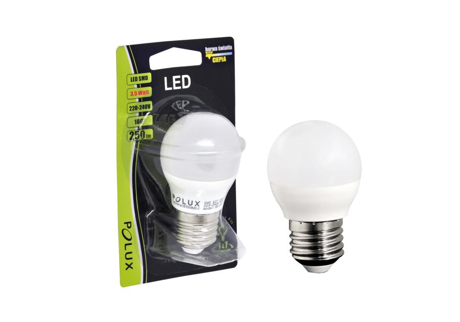 Zdjęcie: Żarówka LED G45 E27 3,5 W 250 lm pc+aluminium POLUX