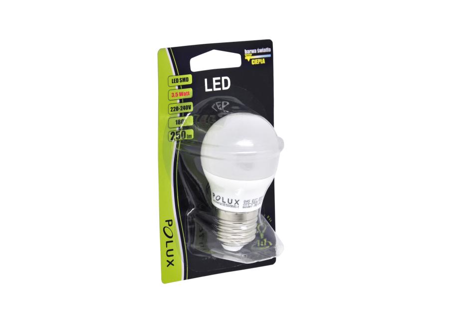 Zdjęcie: Żarówka LED G45 E27 3,5 W 250 lm pc+aluminium POLUX