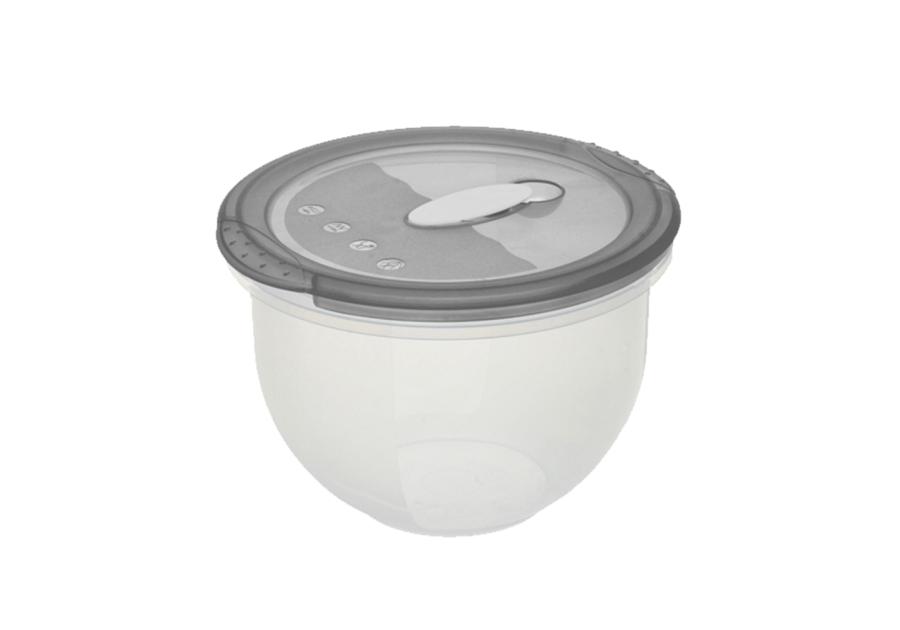 Zdjęcie: Pojemnik okrągły Laura do mikrofalówki i zamrażania 16,5x12 cm 1,5 L szary ALTOMDESIGN