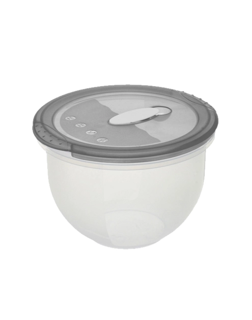 Zdjęcie: Pojemnik okrągły Laura do mikrofalówki i zamrażania 16,5x12 cm 1,5 L szary ALTOMDESIGN