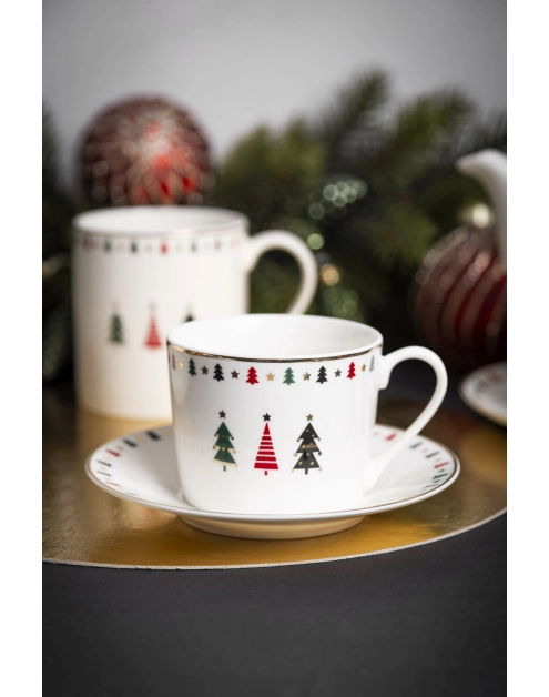 Zdjęcie: Filiżanka 230 ml Modern Tree ze spodkiem 14,5 cm ALTOM DESIGN