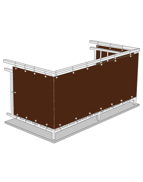 Zdjęcie: Mata Balkonowa 0,90x3,00 m brązowa DECOMAT