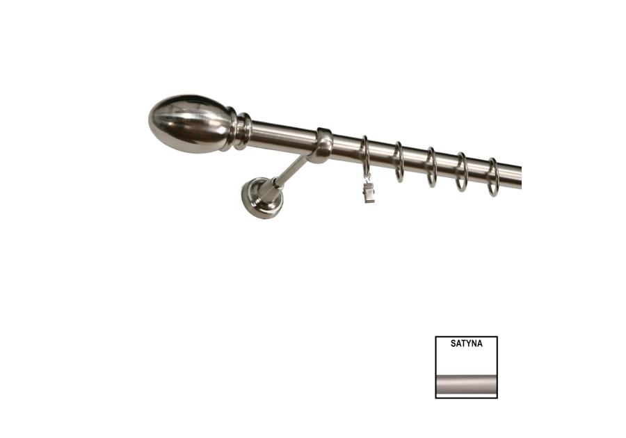 Zdjęcie: Karnisz pojedynczy Zeus fi 25 mm - 320 cm owal satyna KARWEL