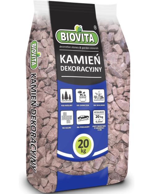 Zdjęcie: Grys Red-Rose 20-40 mm bordowy 20 kg BIOVITA