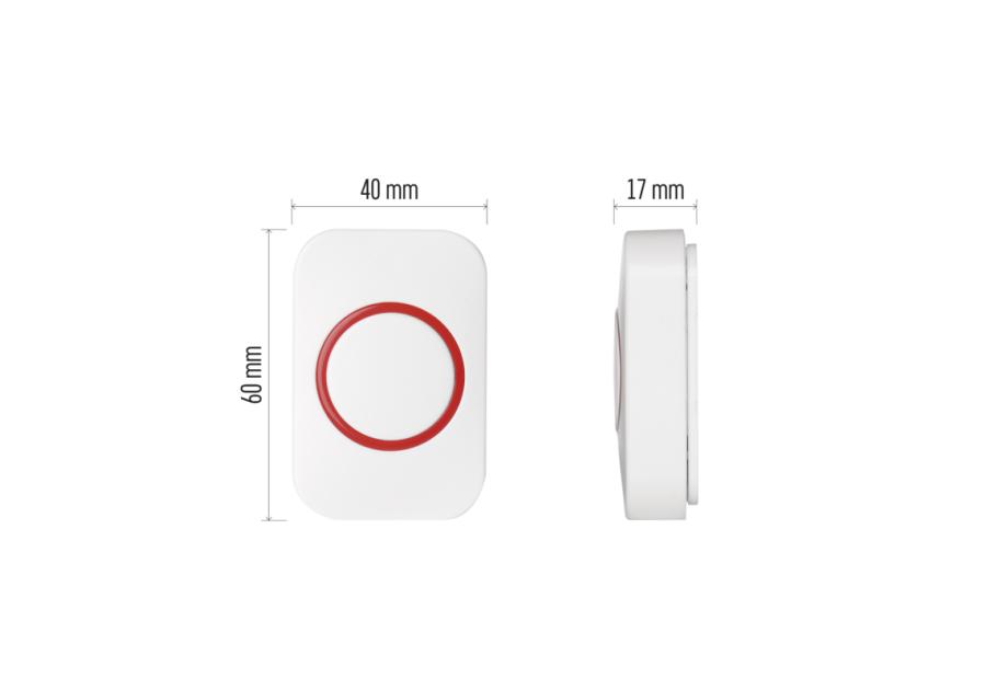 Zdjęcie: Przycisk do dzwonka bezprzewodowego, zewnętrzny P5732, 1xCR2032 EMOS