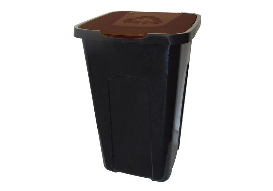 Zdjęcie: Kosz pojemnik do segregacji odpadów 50 L brązowy KEEEPER